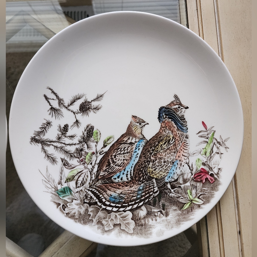 Vintage Johnson Brothers Game Birds Plate / Ruffed Grouse